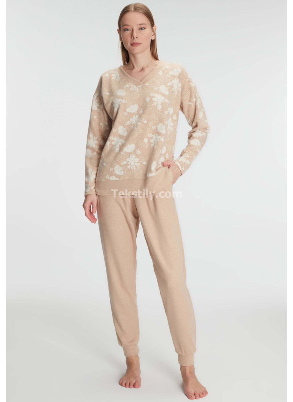 Женский домашний комплект с брюками (S-M-L-XL) ANIL 2024/25