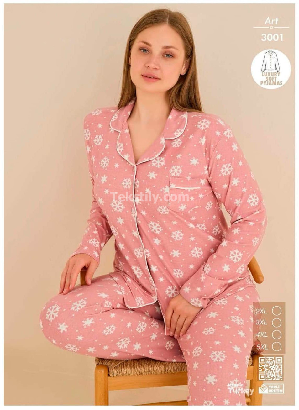 Пижама Женская Велсофт Battal CAGRI (2XL+3XL+4XL+5XL) 