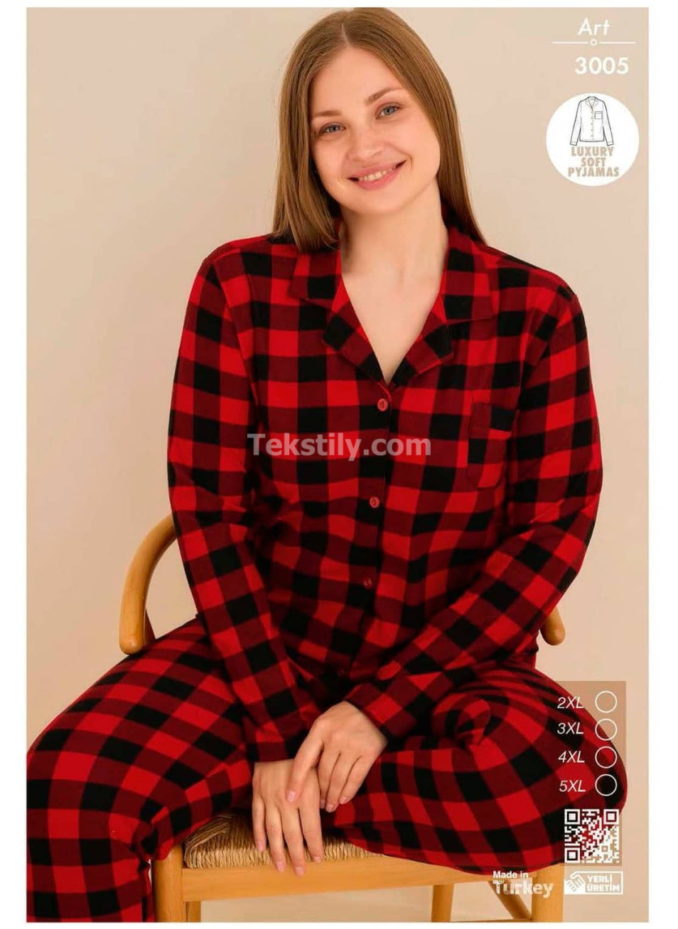 Пижама Женская Велсофт Battal CAGRI (2XL+3XL+4XL+5XL) 