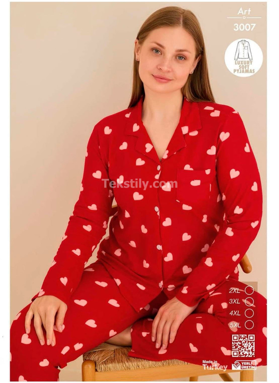Пижама Женская Велсофт Battal CAGRI (2XL+3XL+4XL+5XL) 