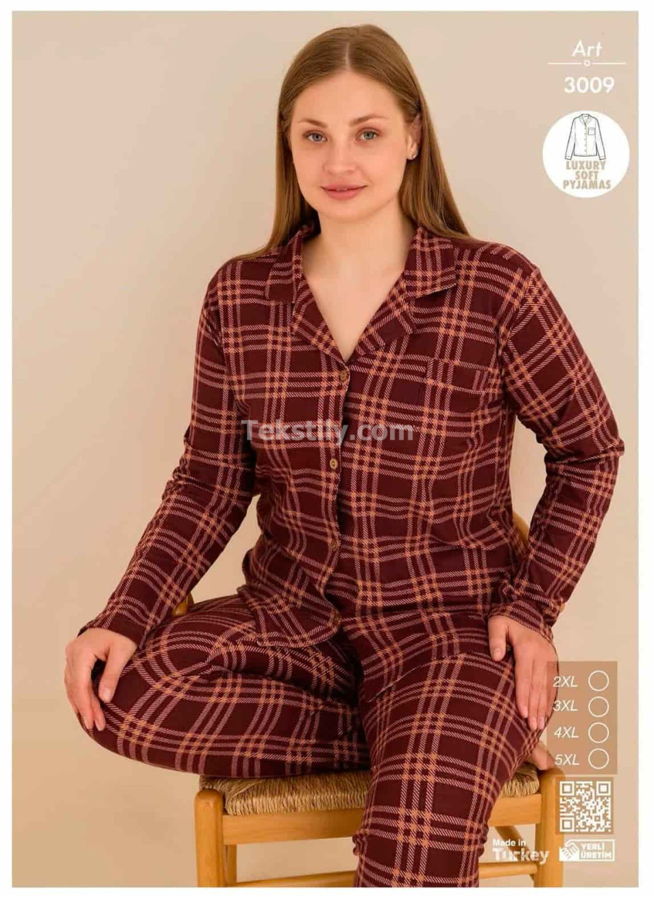 Пижама Женская Велсофт Battal CAGRI (2XL+3XL+4XL+5XL) 