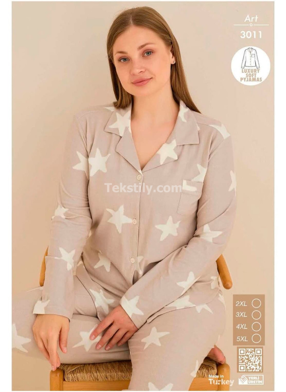 Пижама Женская Велсофт Battal CAGRI (2XL+3XL+4XL+5XL) 