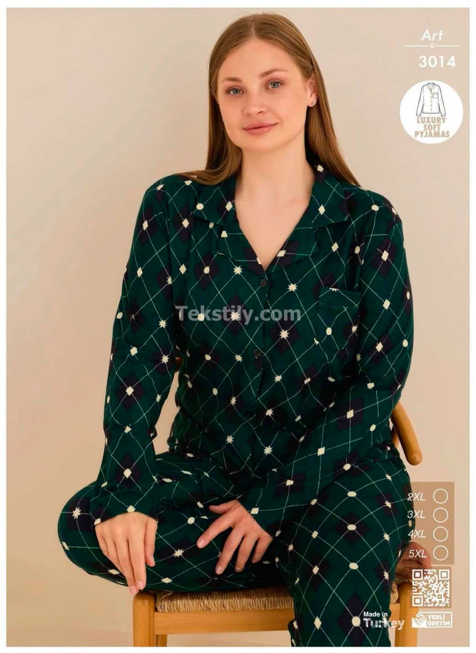 Пижама Женская Велсофт Battal CAGRI (2XL+3XL+4XL+5XL) 
