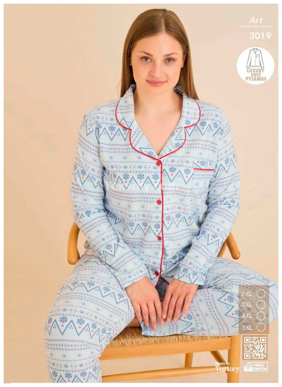 Пижама Женская Велсофт Battal CAGRI (2XL+3XL+4XL+5XL) 