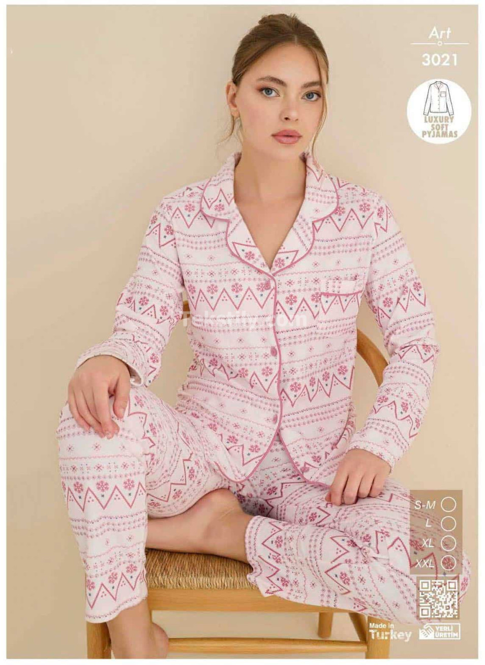 Женская Теплая Пижама Велсофт CAGRI (S/M+L+XL+2XL)
