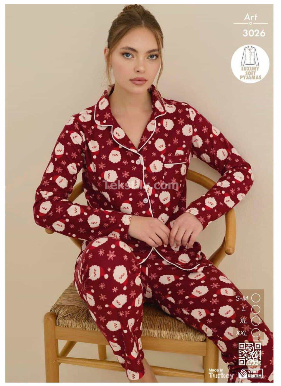 Женская Теплая Пижама Велсофт CAGRI (S/M+L+XL+2XL)