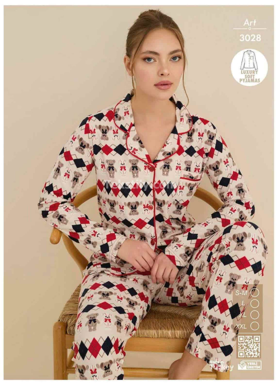 Женская Теплая Пижама Велсофт CAGRI (S/M+L+XL+2XL)