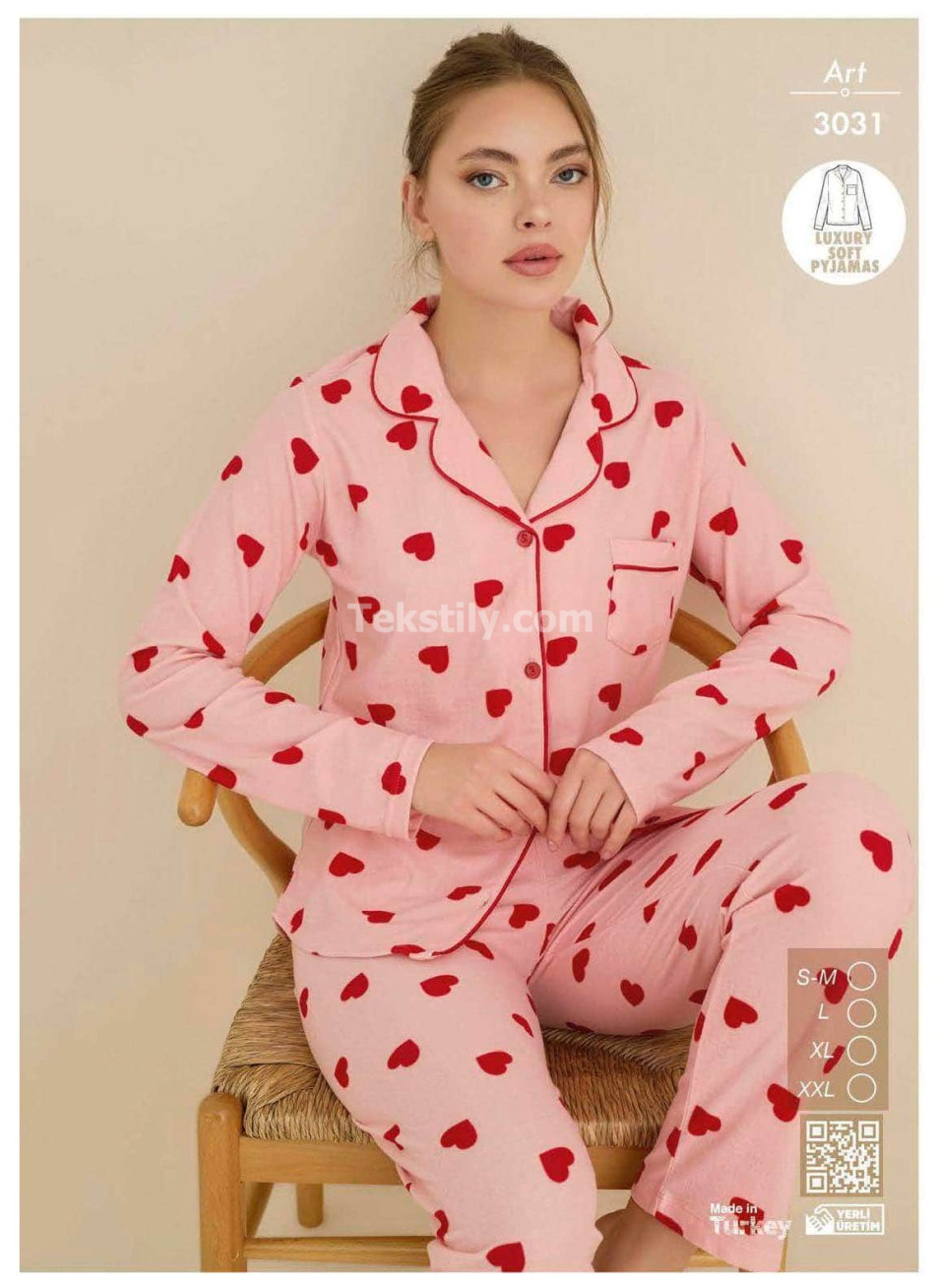 Женская Теплая Пижама Велсофт CAGRI (S/M+L+XL+2XL)