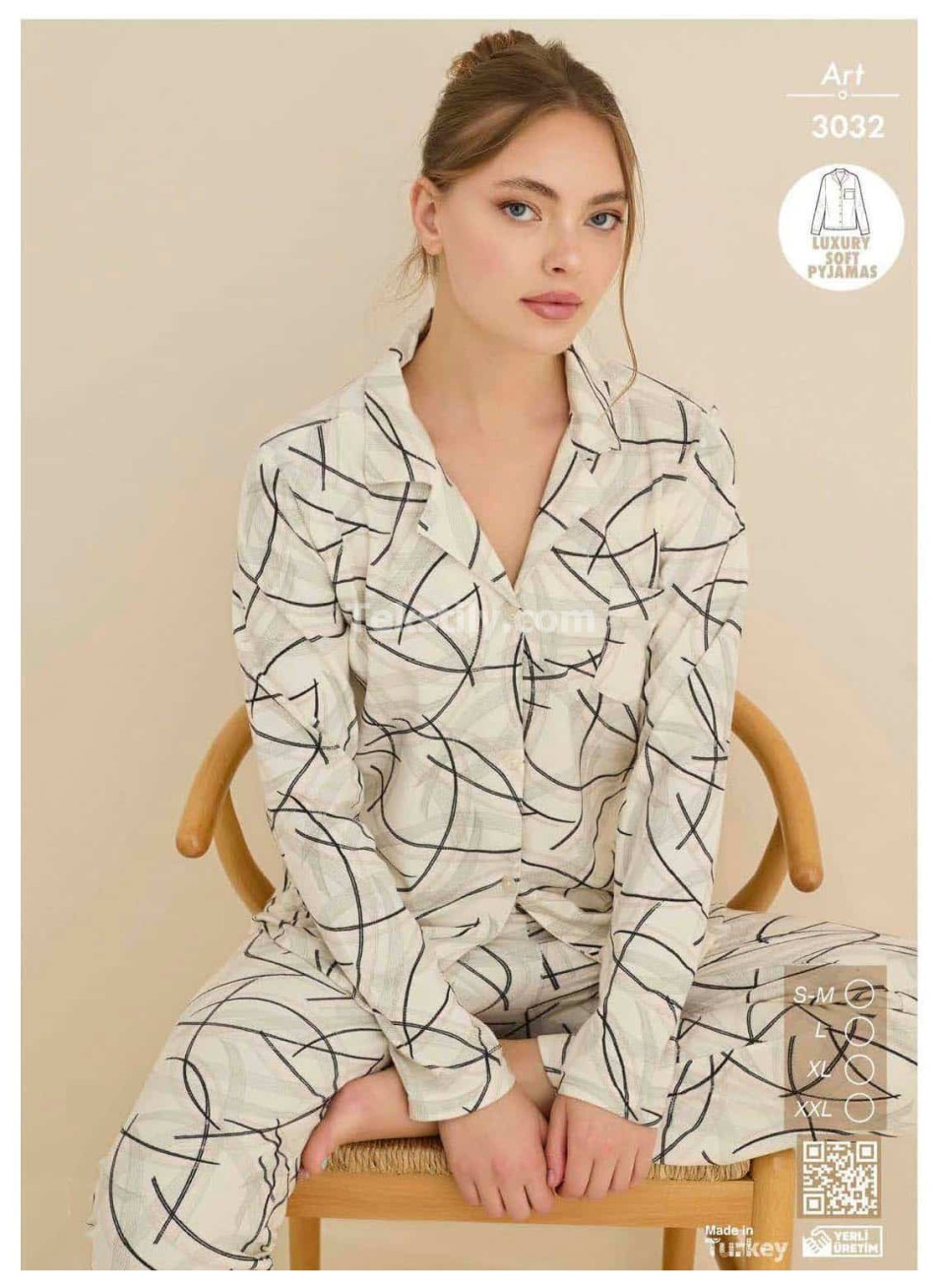 Женская Теплая Пижама Велсофт CAGRI (S/M+L+XL+2XL)