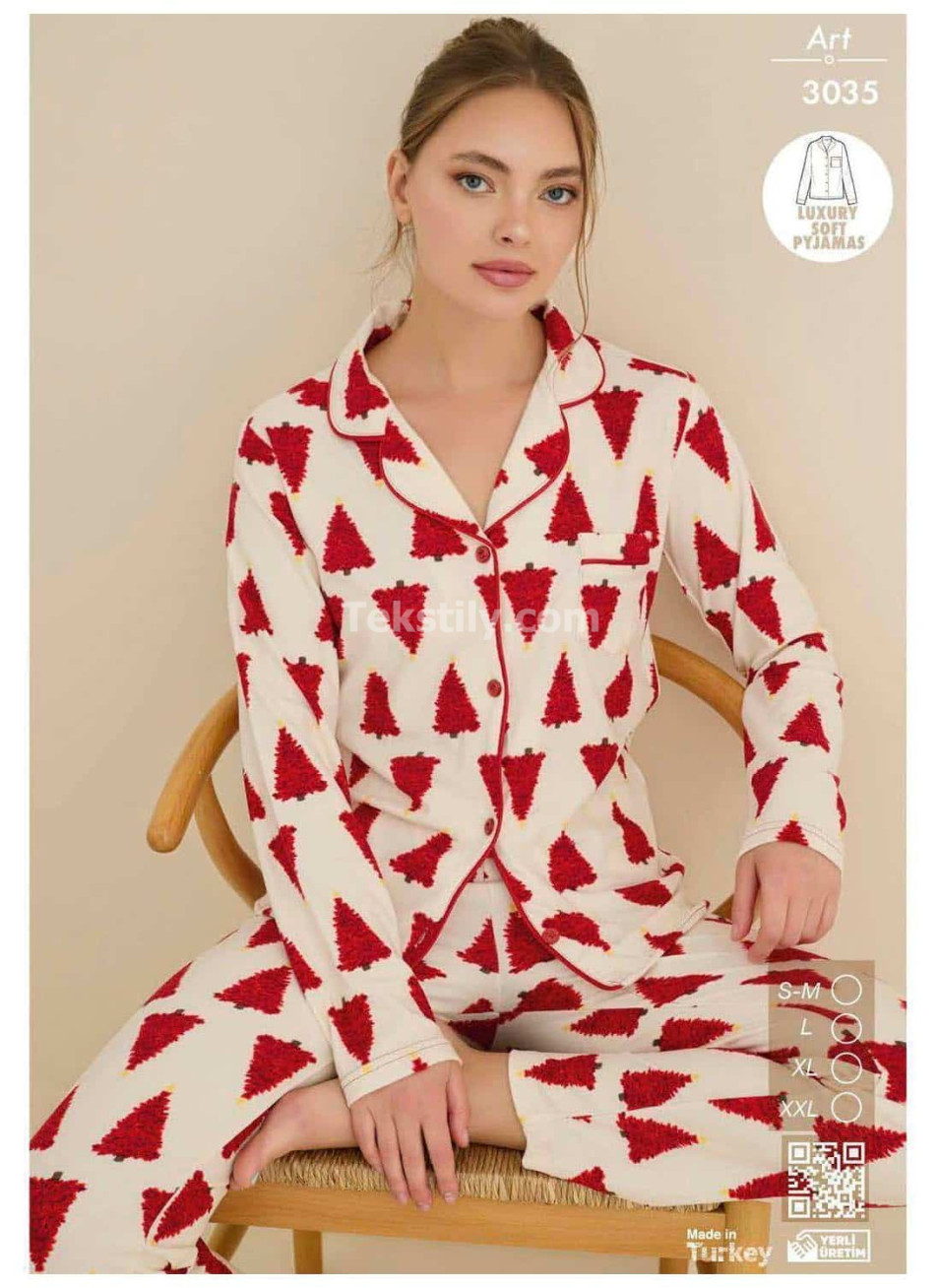 Женская Теплая Пижама Велсофт CAGRI (S/M+L+XL+2XL)