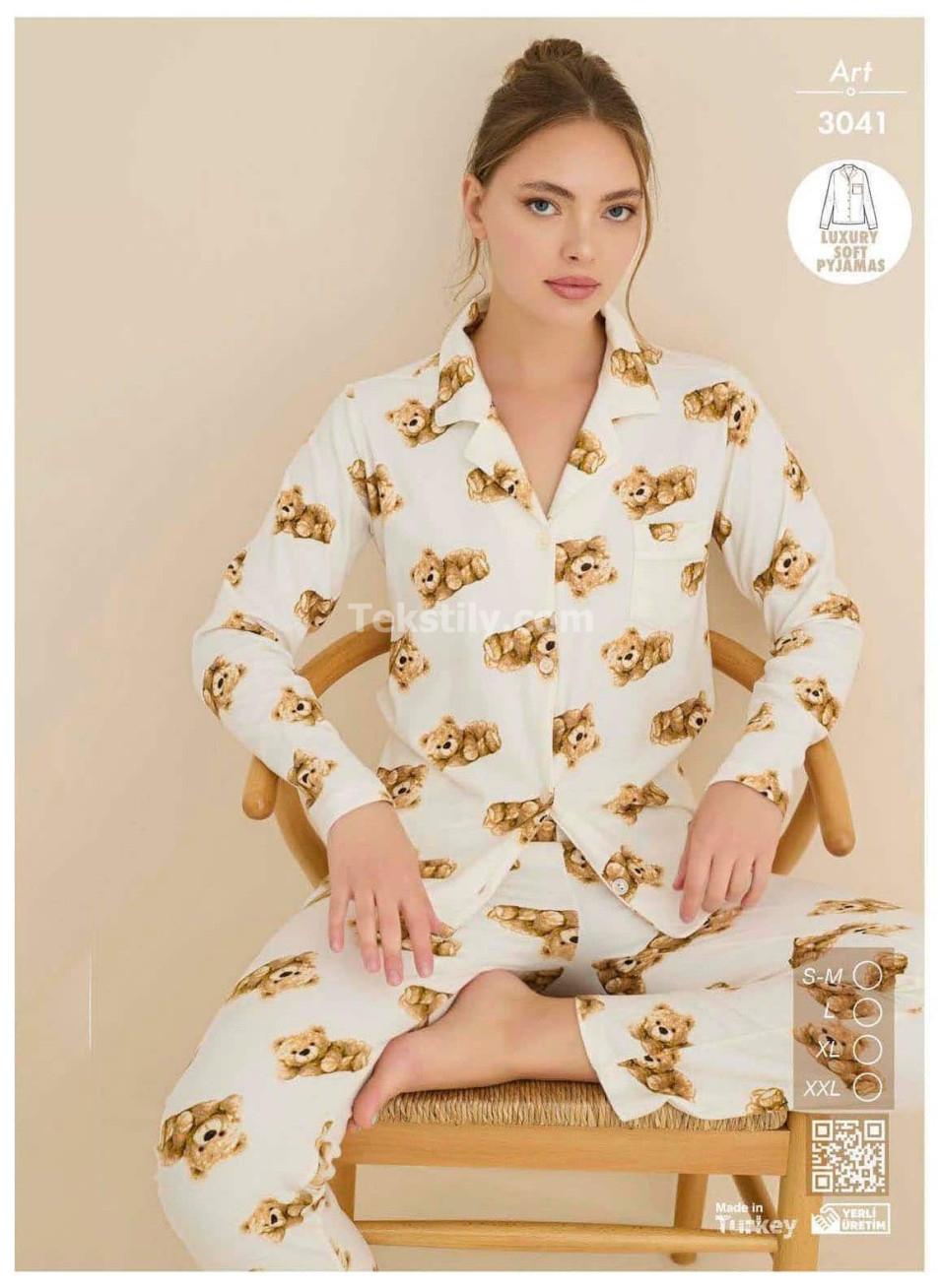 Женская Теплая Пижама Велсофт CAGRI (S/M+L+XL+2XL)