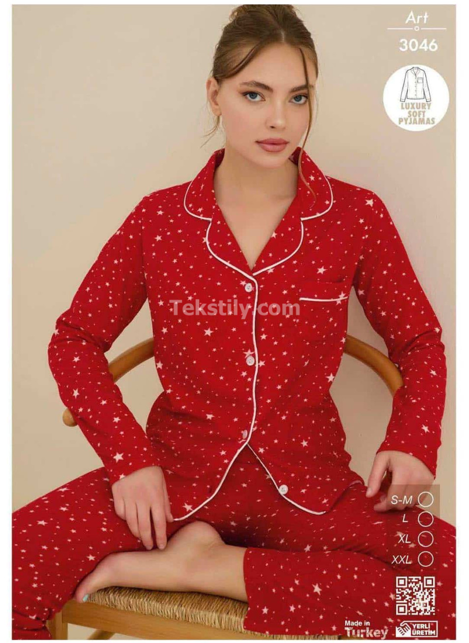 Женская Теплая Пижама Велсофт CAGRI (S/M+L+XL+2XL)