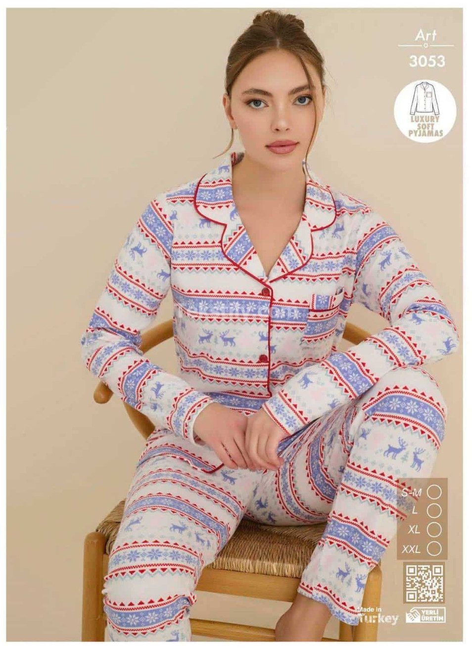 Женская Теплая Пижама Велсофт CAGRI (S/M+L+XL+2XL)