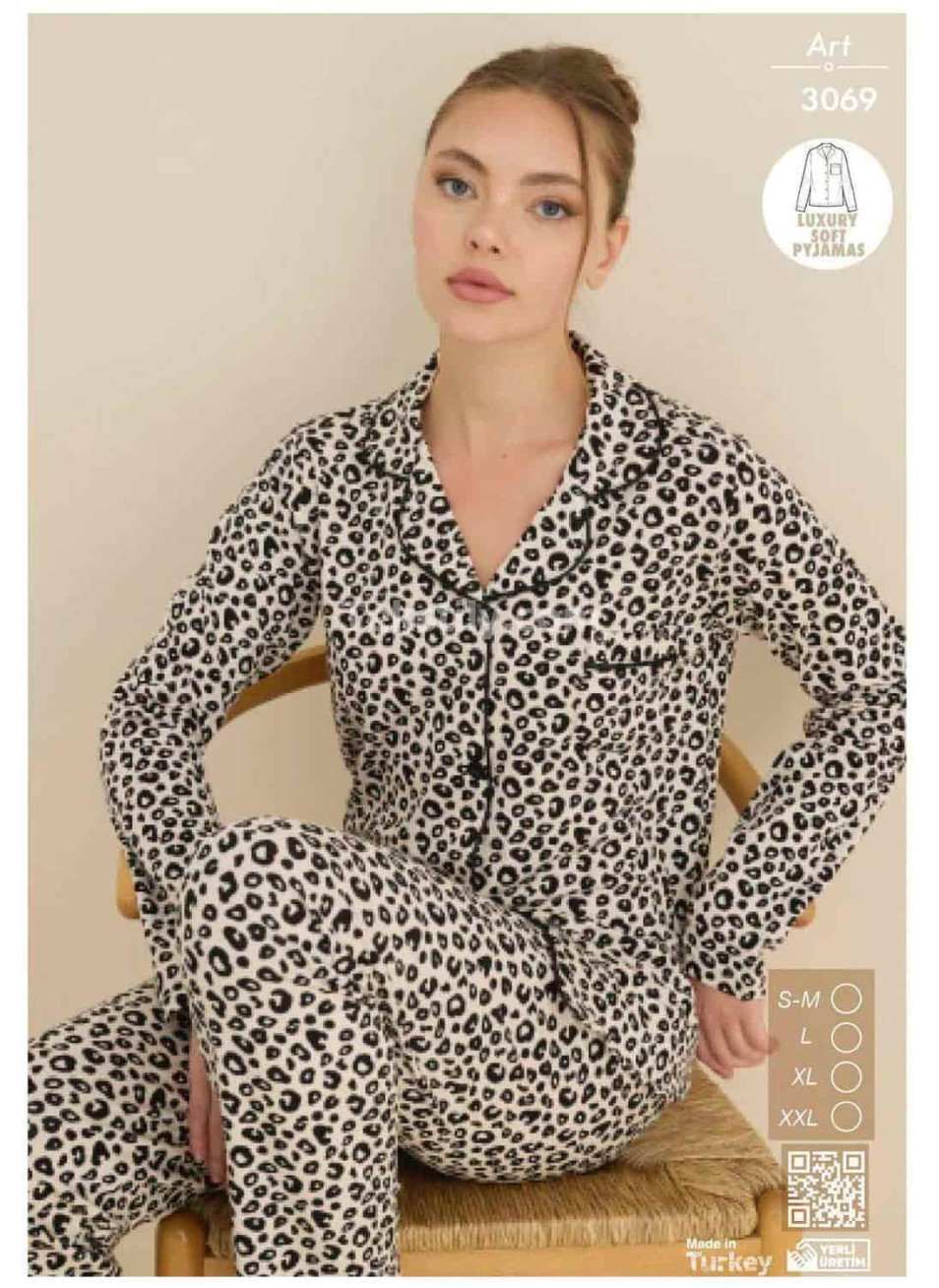 Женская Теплая Пижама Велсофт CAGRI (S/M+L+XL+2XL)