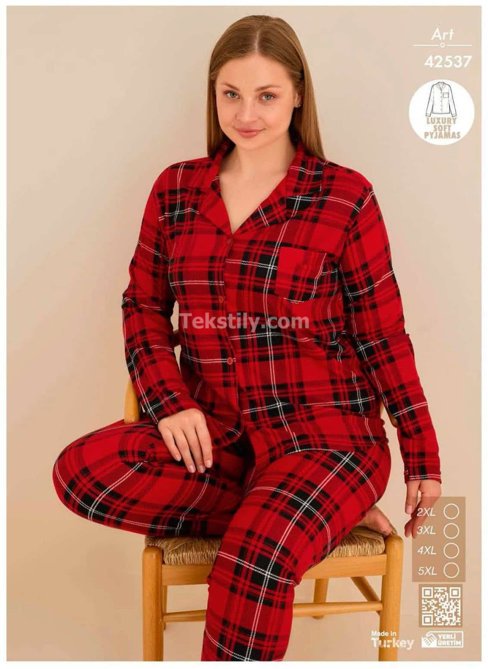 Пижама Женская Велсофт Battal CAGRI (2XL+3XL+4XL+5XL) 