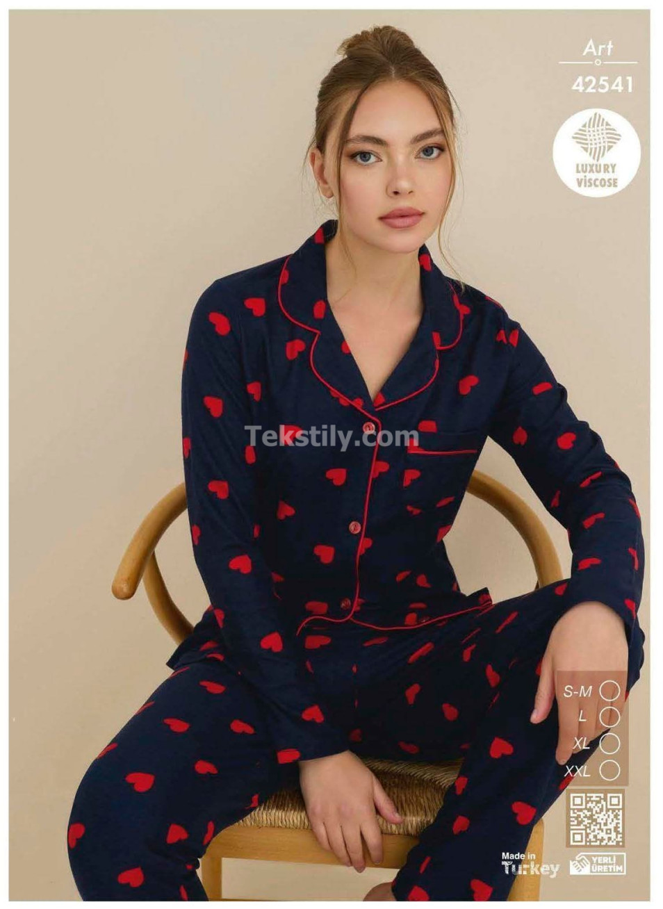 Женская Теплая Пижама Велсофт CAGRI (S/M+L+XL+2XL)