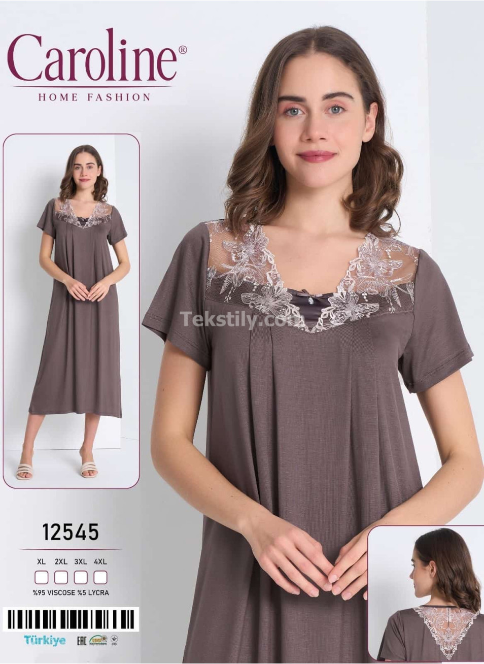 Женская Ночная Сорочка Caroline (XL+2XL+3XL+4XL)