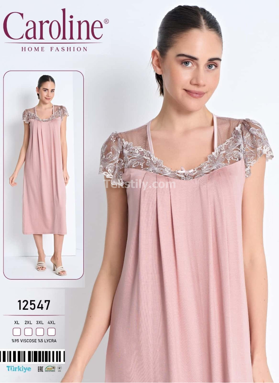 Женская Ночная Сорочка Caroline (XL+2XL+3XL+4XL)