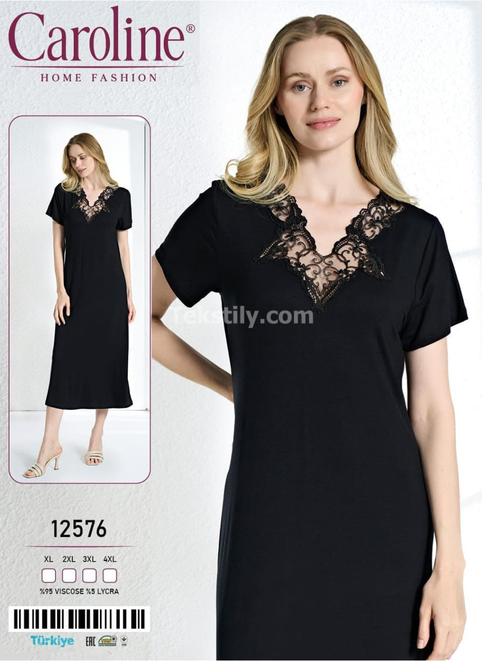 Женская Ночная Сорочка Caroline (XL+2XL+3XL+4XL)