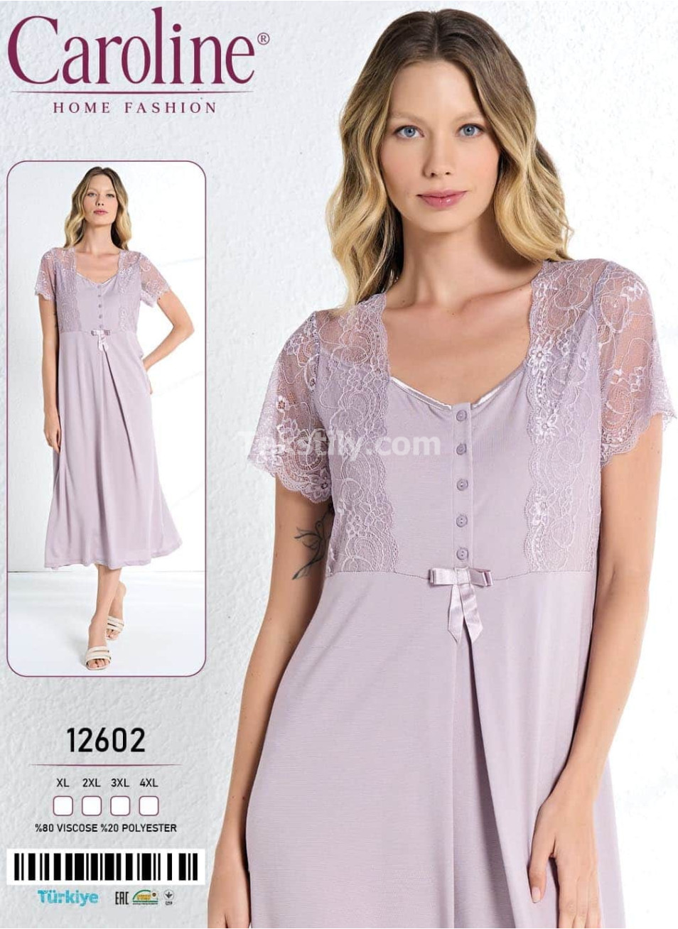Женская Ночная Сорочка Caroline (XL+2XL+3XL+4XL)