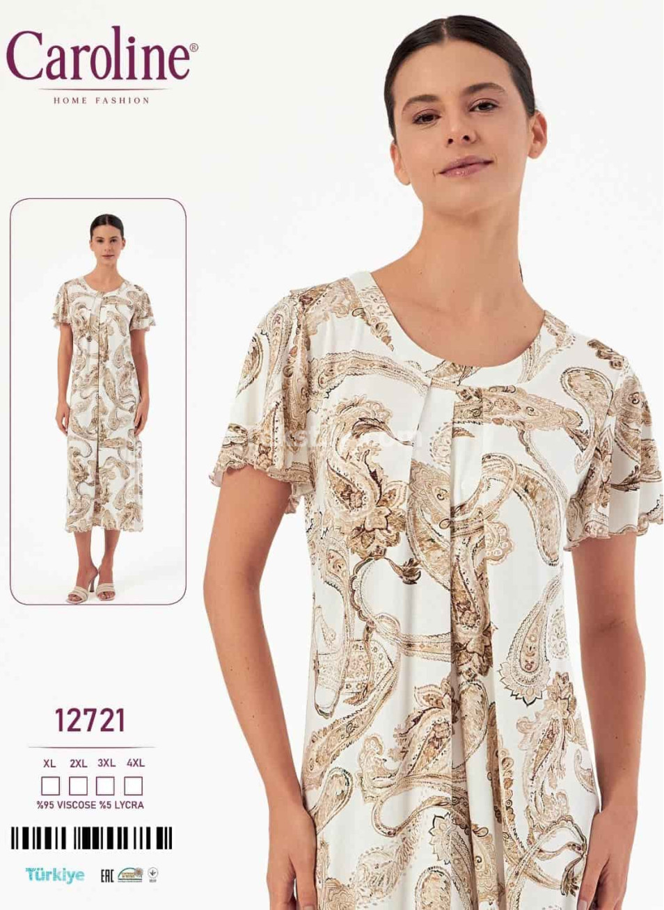 Женская Ночная Сорочка Caroline (XL+2XL+3XL+4XL)