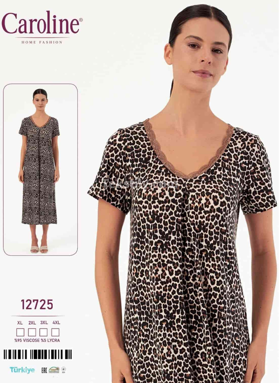 Женская Ночная Сорочка Caroline (XL+2XL+3XL+4XL)