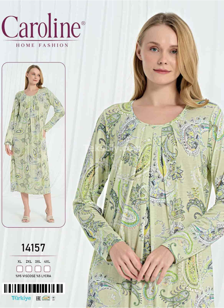 Женская Ночная Сорочка Caroline (XL+2XL+3XL+4XL)