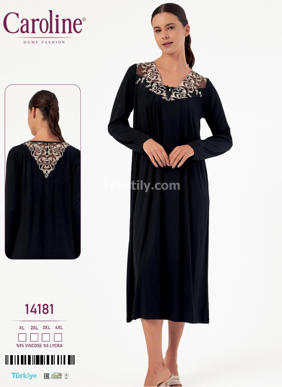 Женская Ночная Сорочка Caroline (XL+2XL+3XL+4XL)