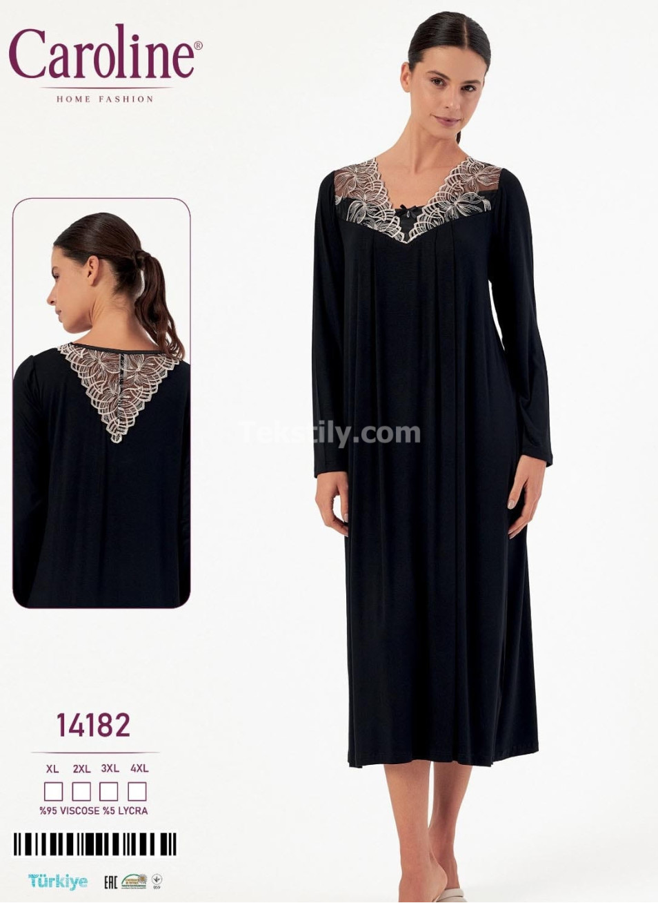 Женская Ночная Сорочка Caroline (XL+2XL+3XL+4XL)