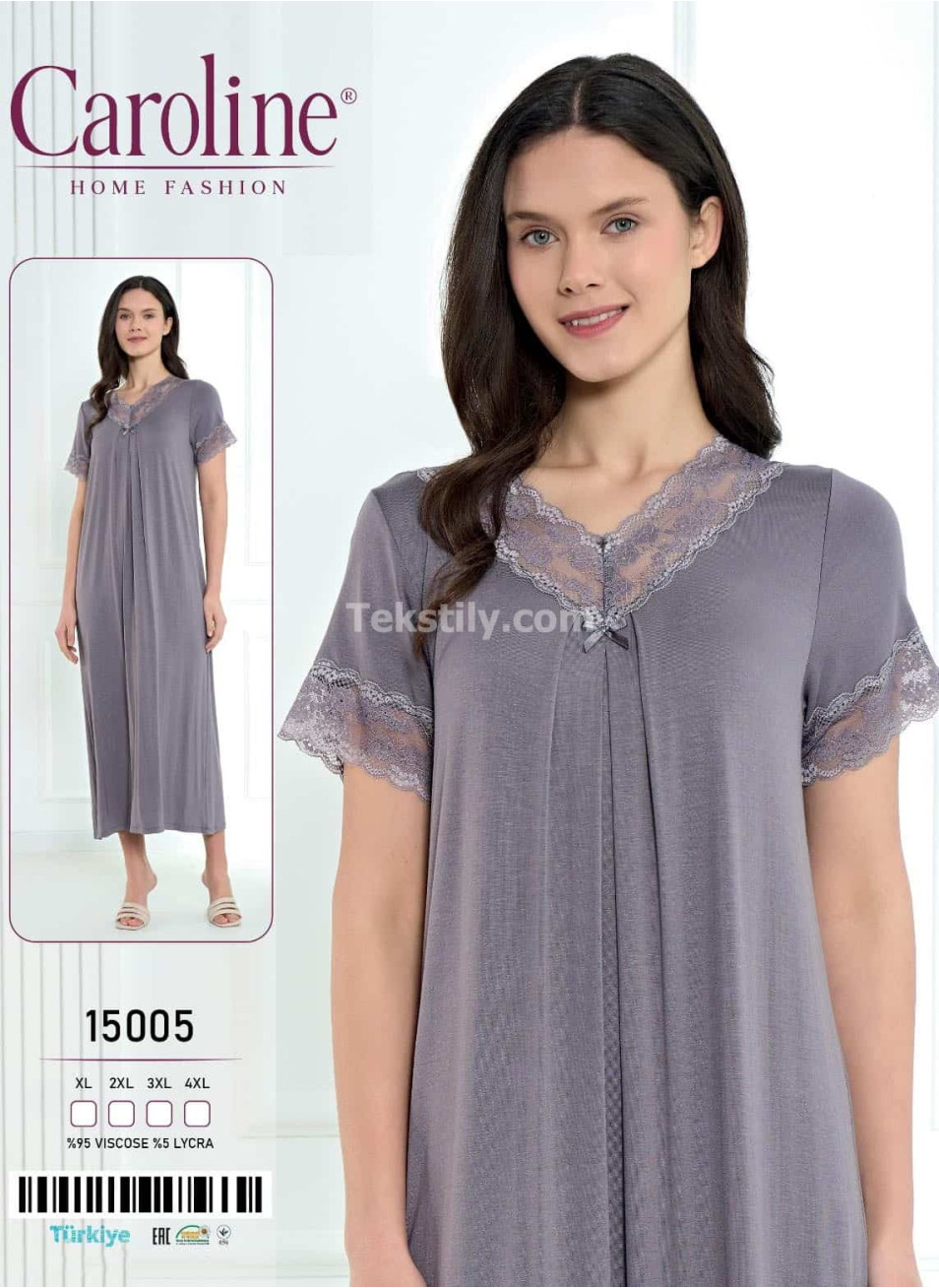 Женская Ночная Сорочка Caroline (XL+2XL+3XL+4XL)