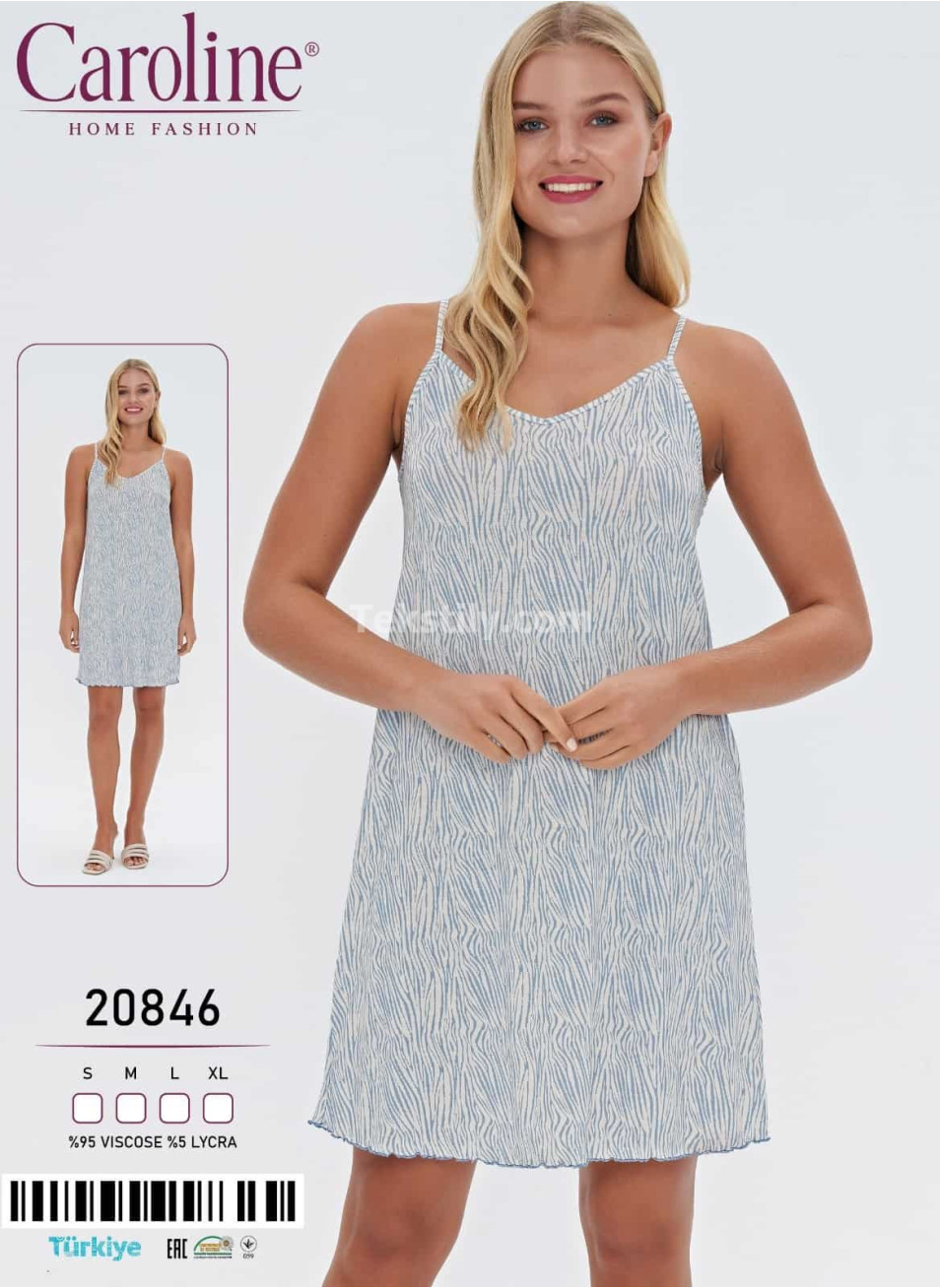 Женская Ночная Сорочка Caroline (S+M+L+XL)