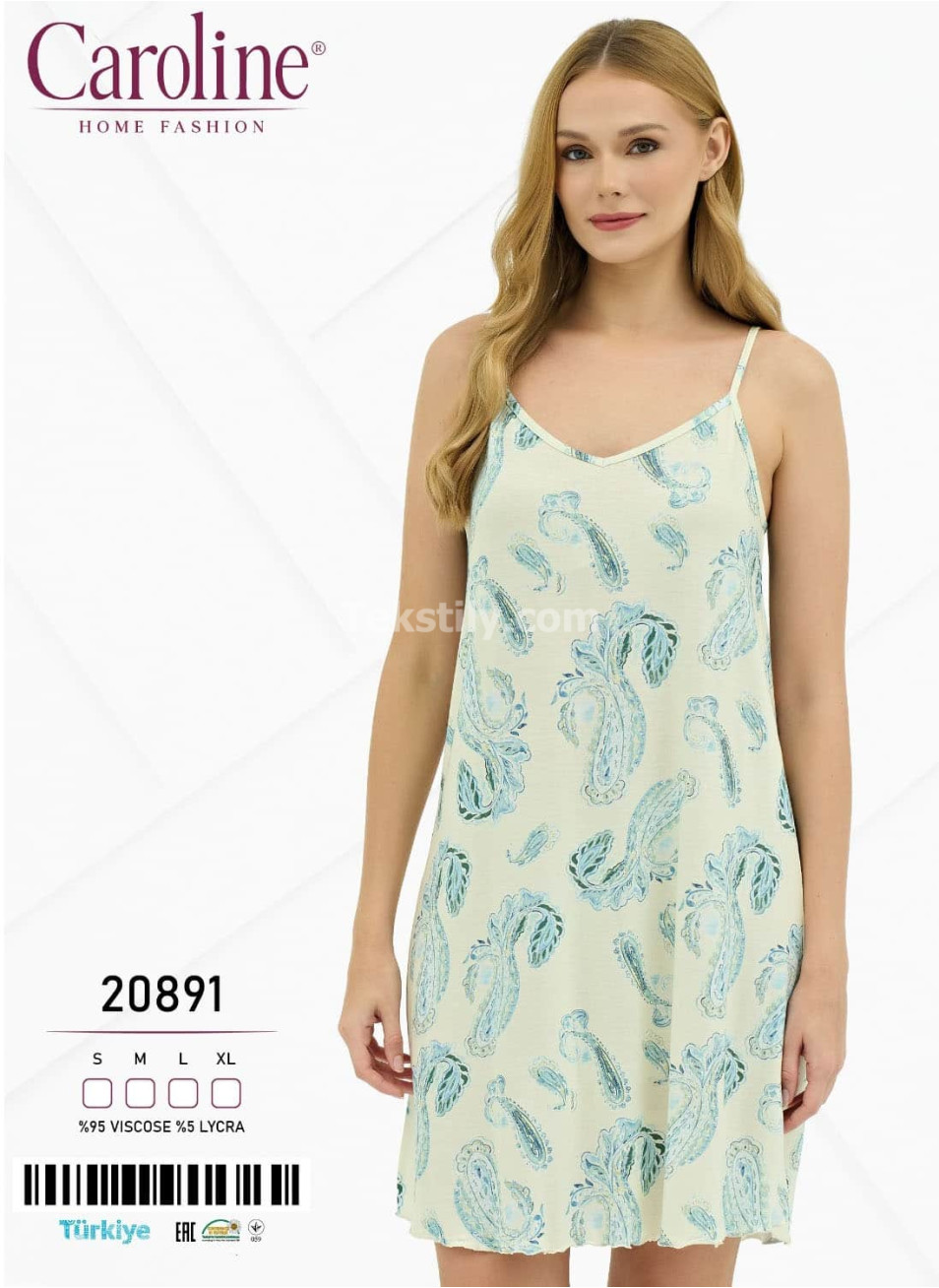 Женская Ночная Сорочка Caroline (S+M+L+XL)