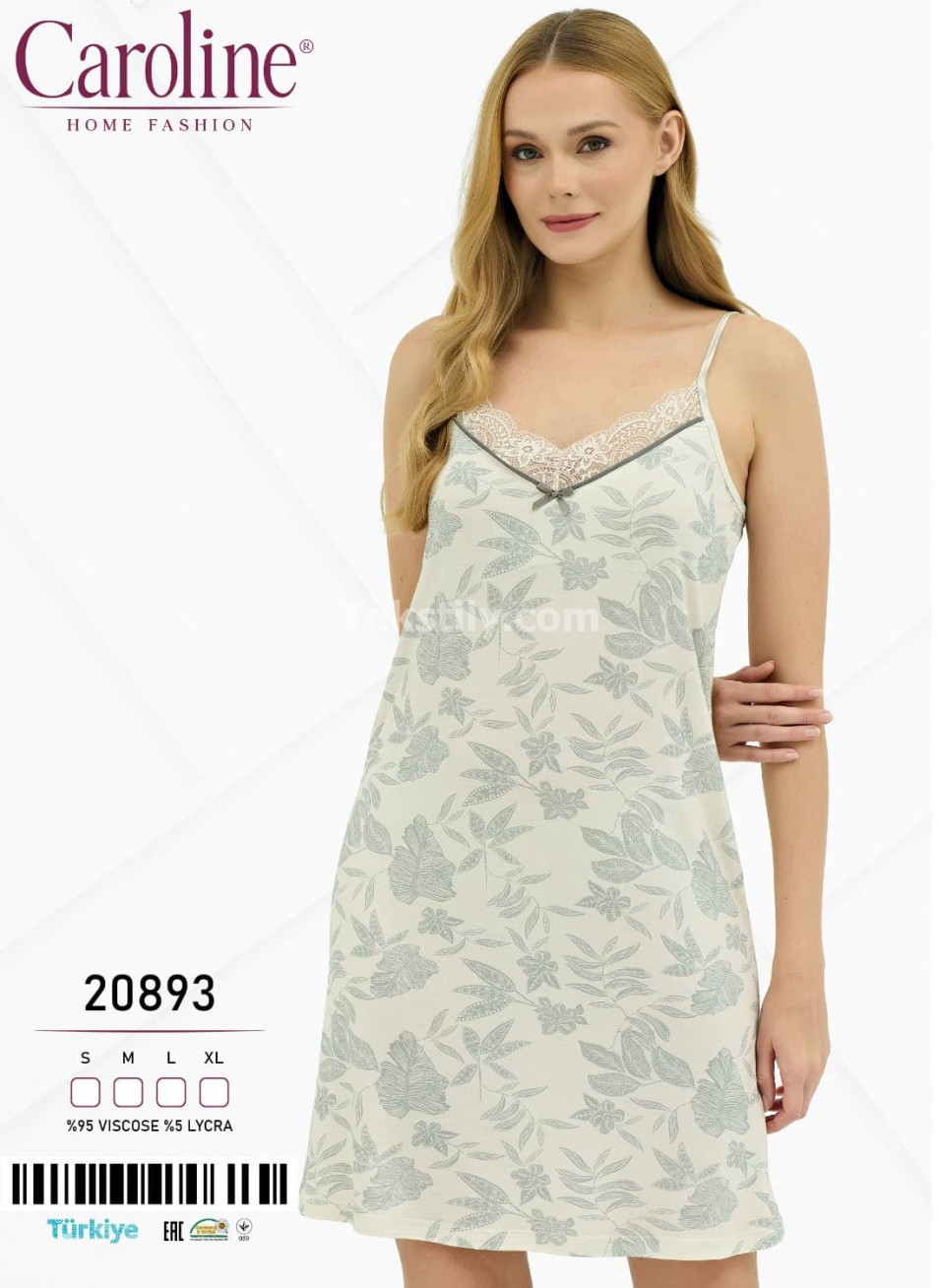 Женская Ночная Сорочка Caroline (S+M+L+XL)