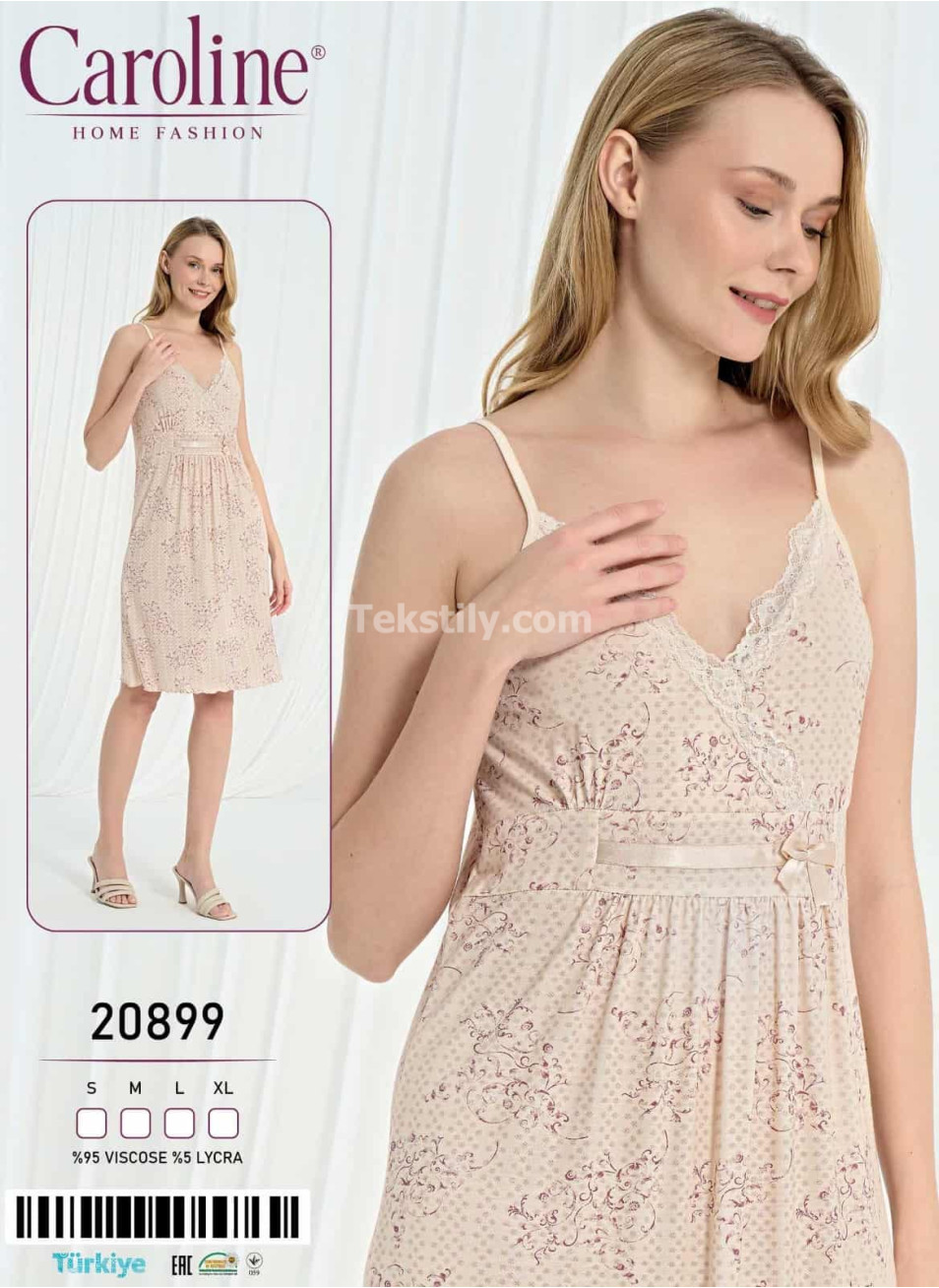 Женская Ночная Сорочка Caroline (S+M+L+XL)