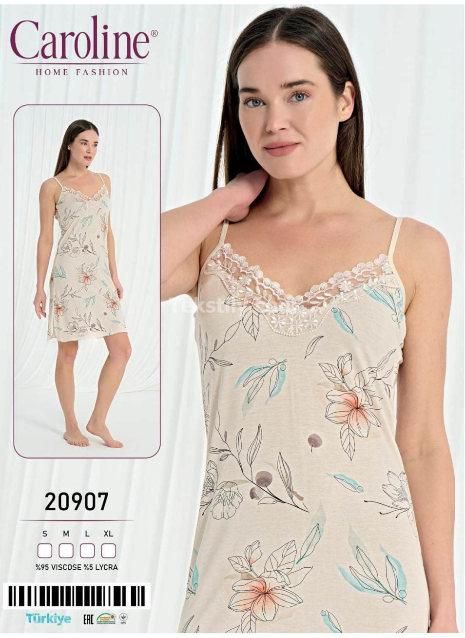 Женская Ночная Сорочка Caroline (S+M+L+XL)