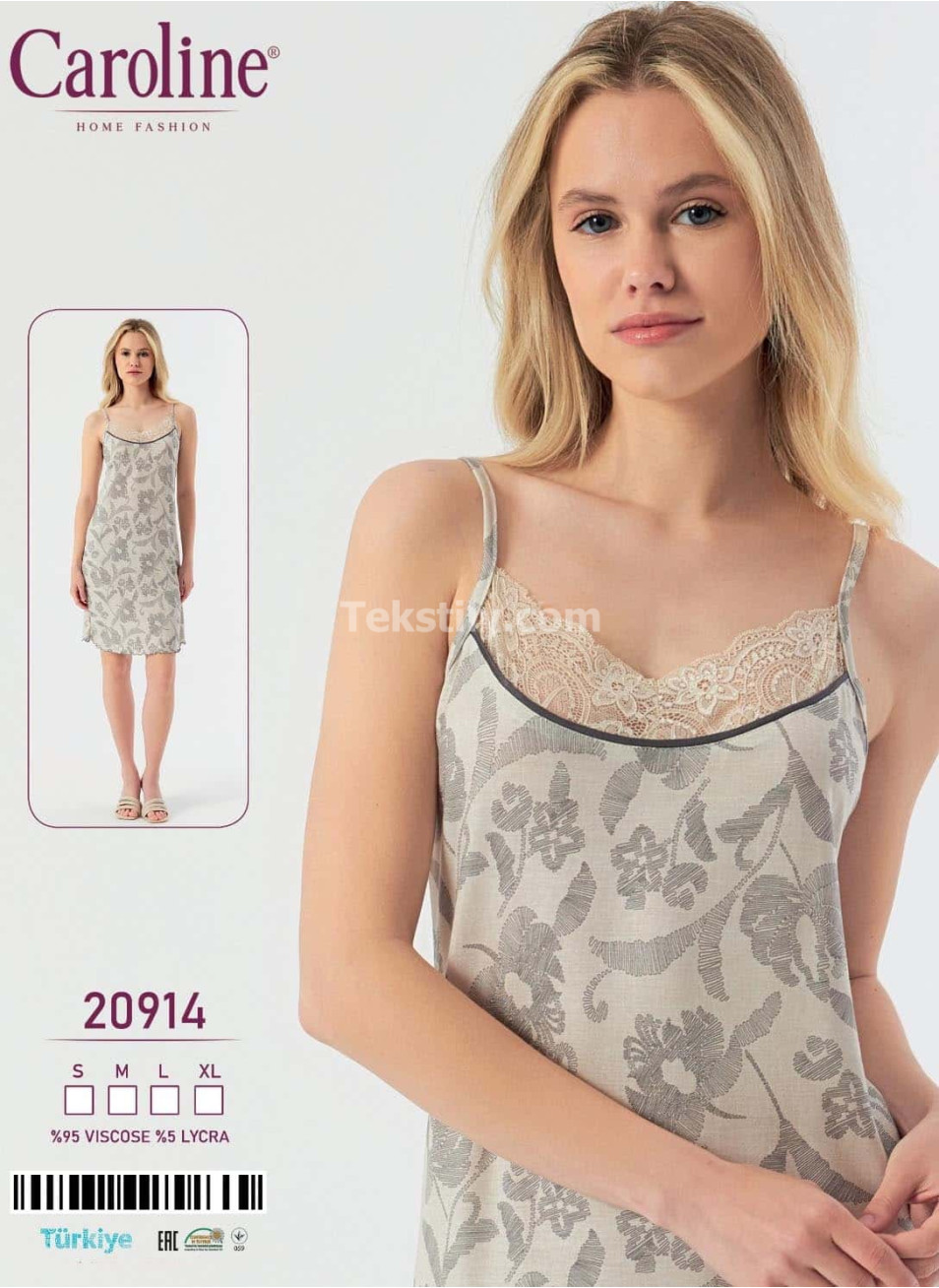Женская Ночная Сорочка Caroline (S+M+L+XL)