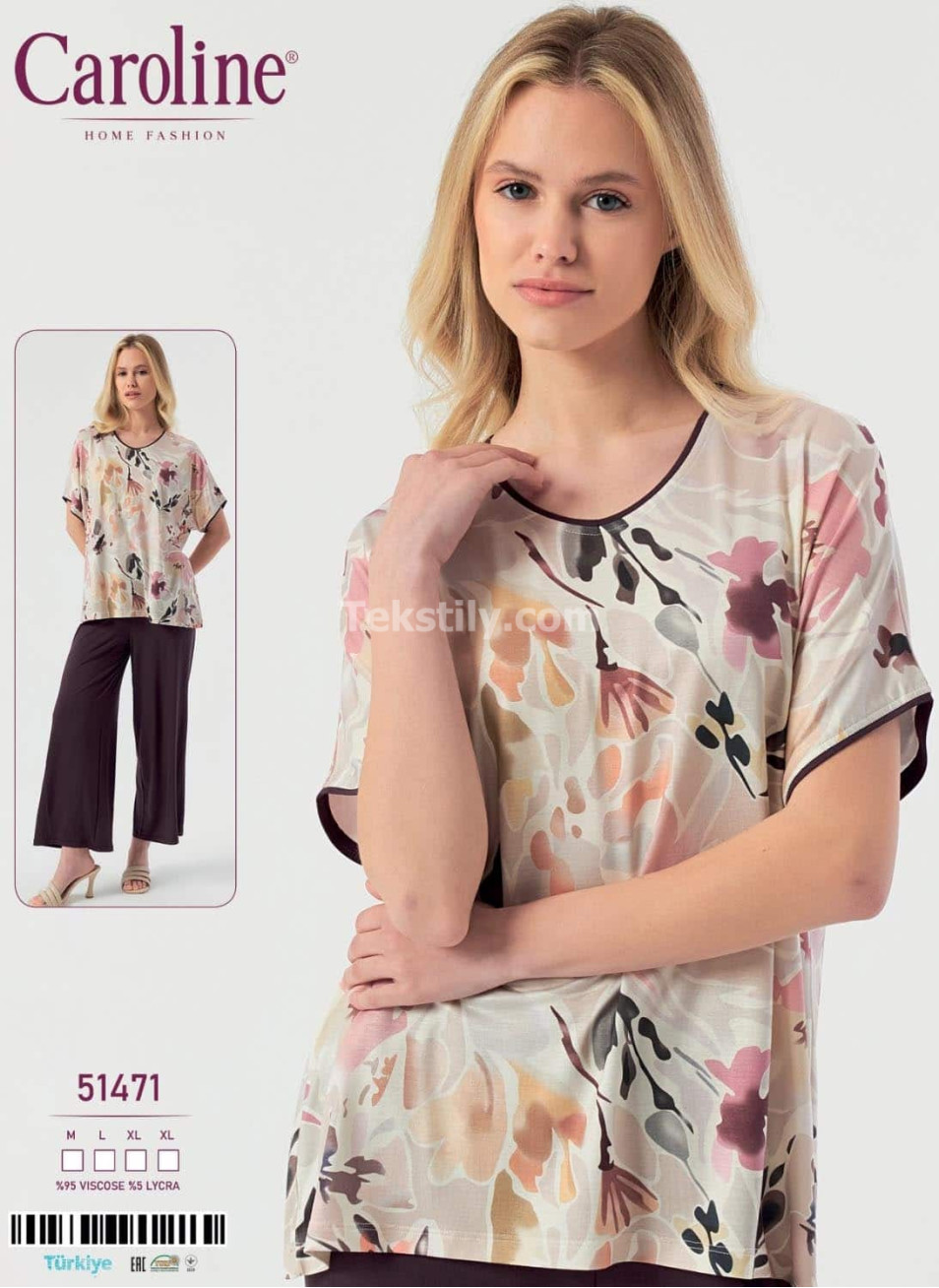 Женская Пижамa Caroline (M+L+XL+XL) 