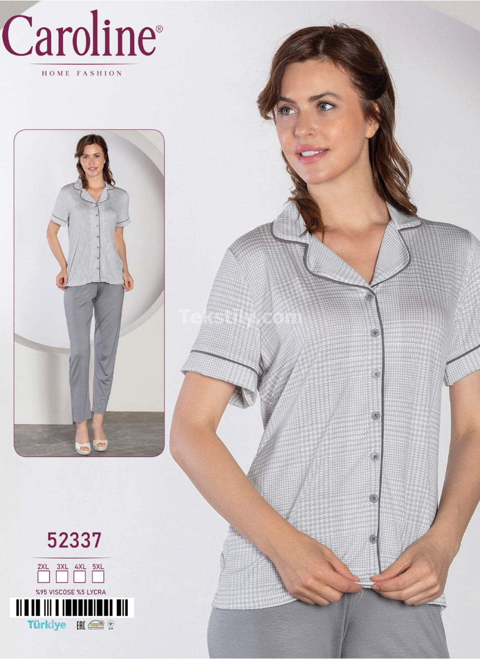 Женская Пижамa Caroline (2XL+3XL+4XL+5XL) 