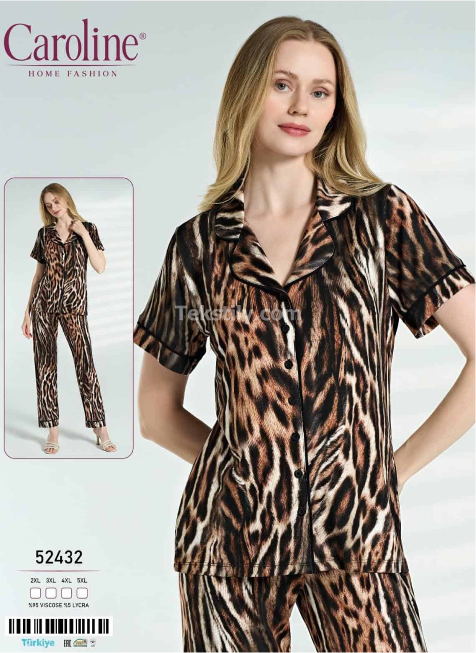 Женская Пижамa Caroline (2XL+3XL+4XL+5XL) 