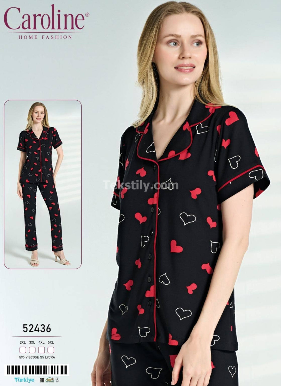 Женская Пижамa Caroline (2XL+3XL+4XL+5XL) 