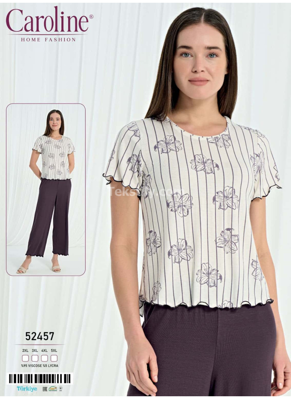 Женская Пижамa Caroline (2XL+3XL+4XL+5XL) 