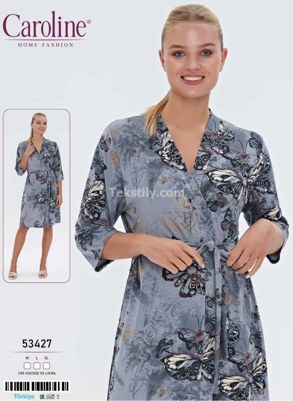 Женский домашний халат Caroline (M+L+XL)