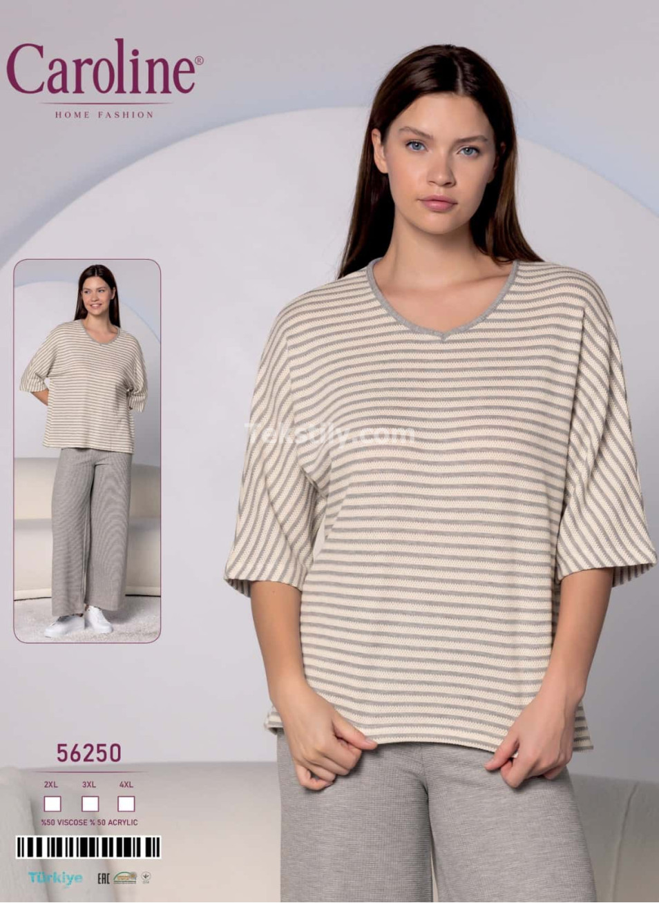 Женский Комплект с Брюками Caroline (2XL+3XL+4XL)