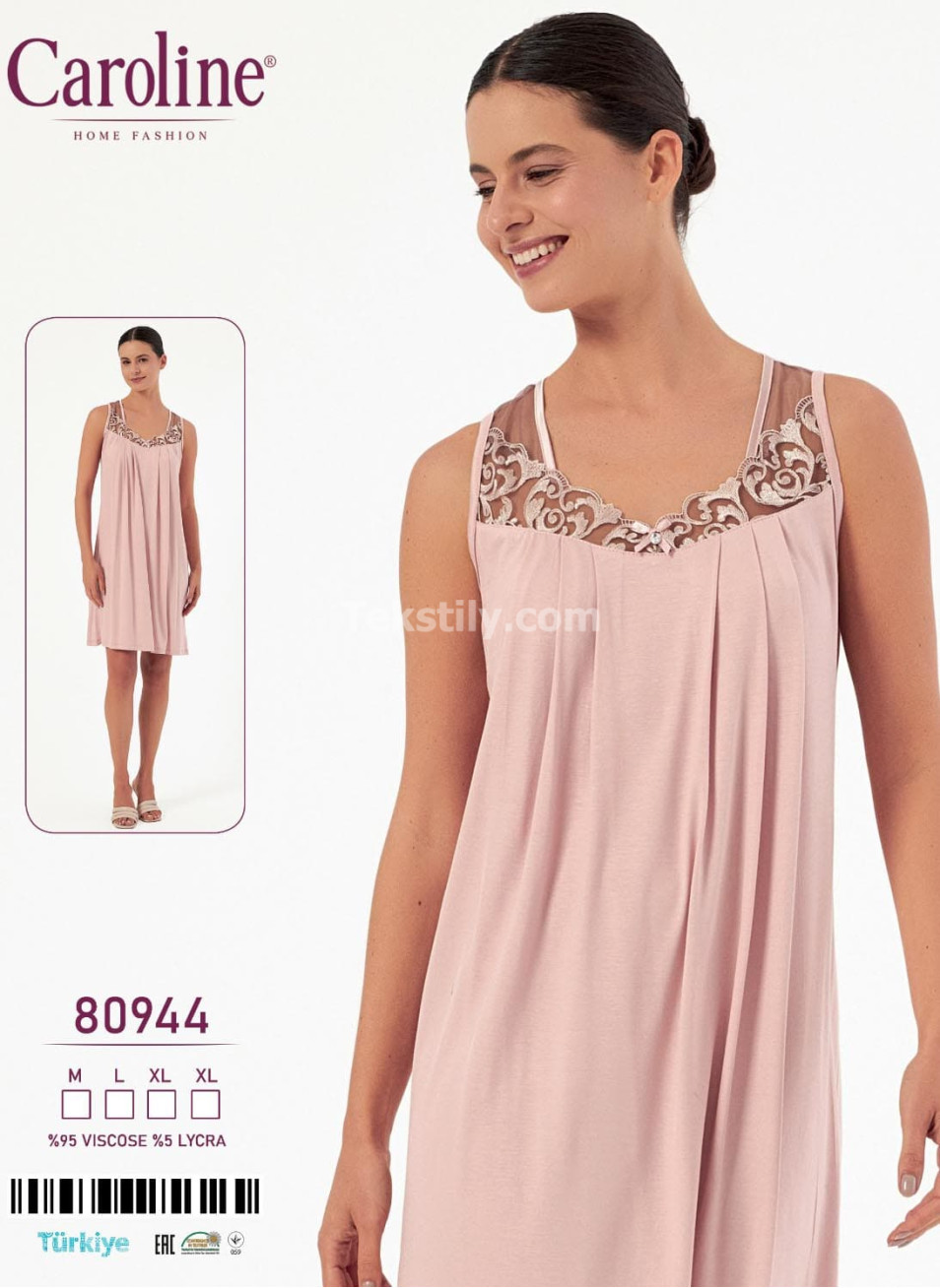 Женская Ночная Сорочка Caroline (M+L+XL+XL)
