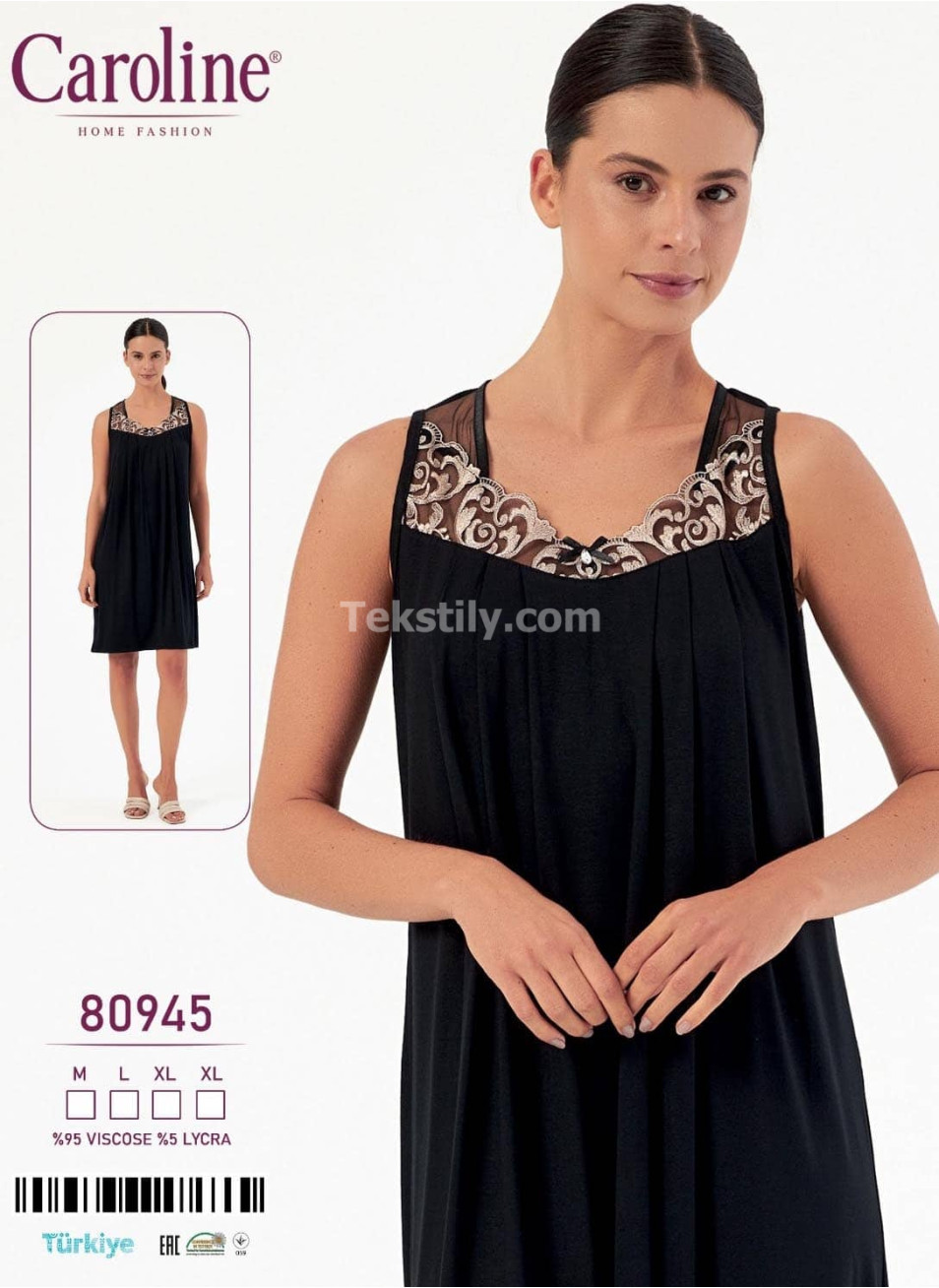 Женская Ночная Сорочка Caroline (M+L+XL+XL)