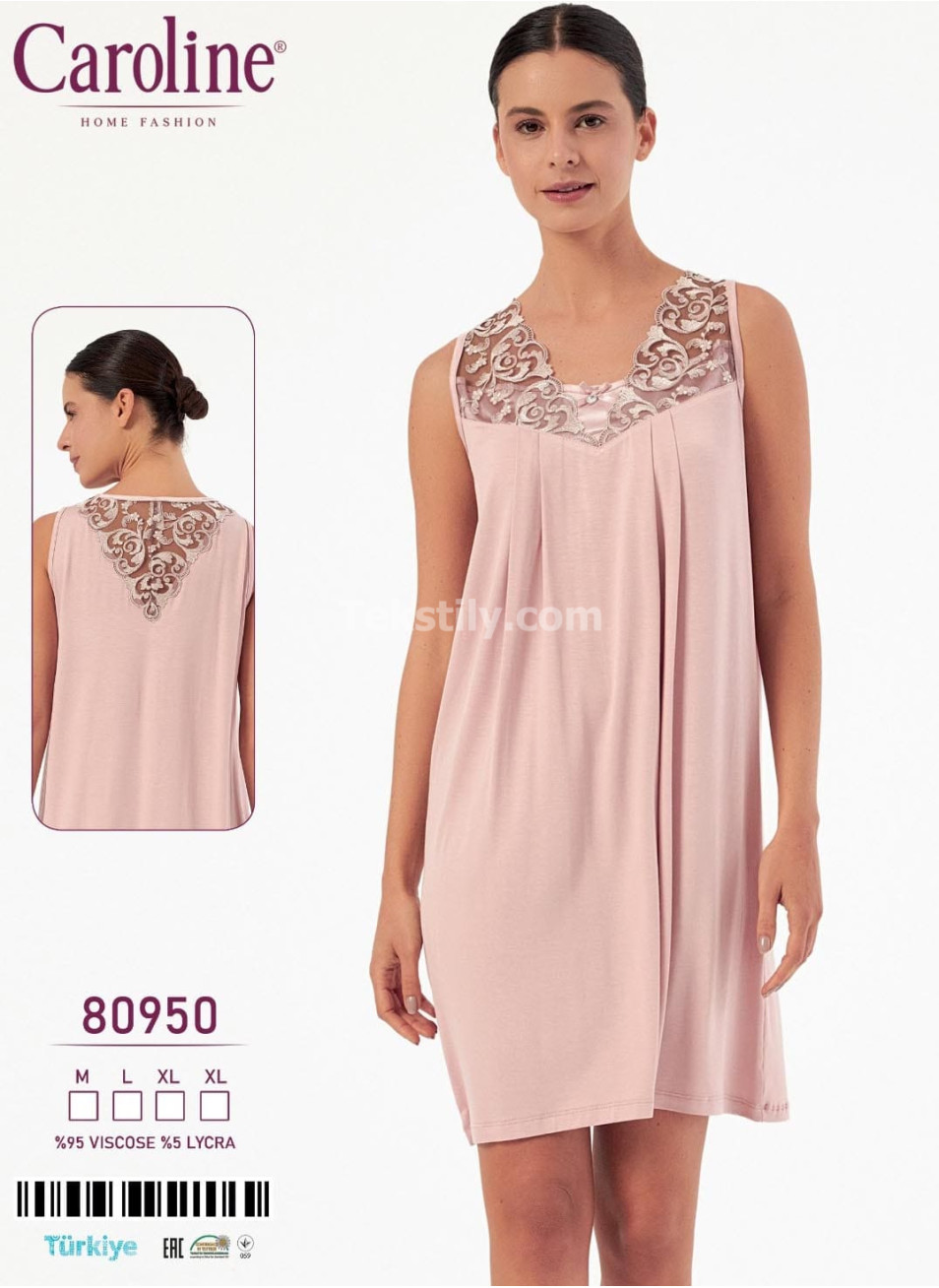 Женская Ночная Сорочка Caroline (M+L+XL+XL)