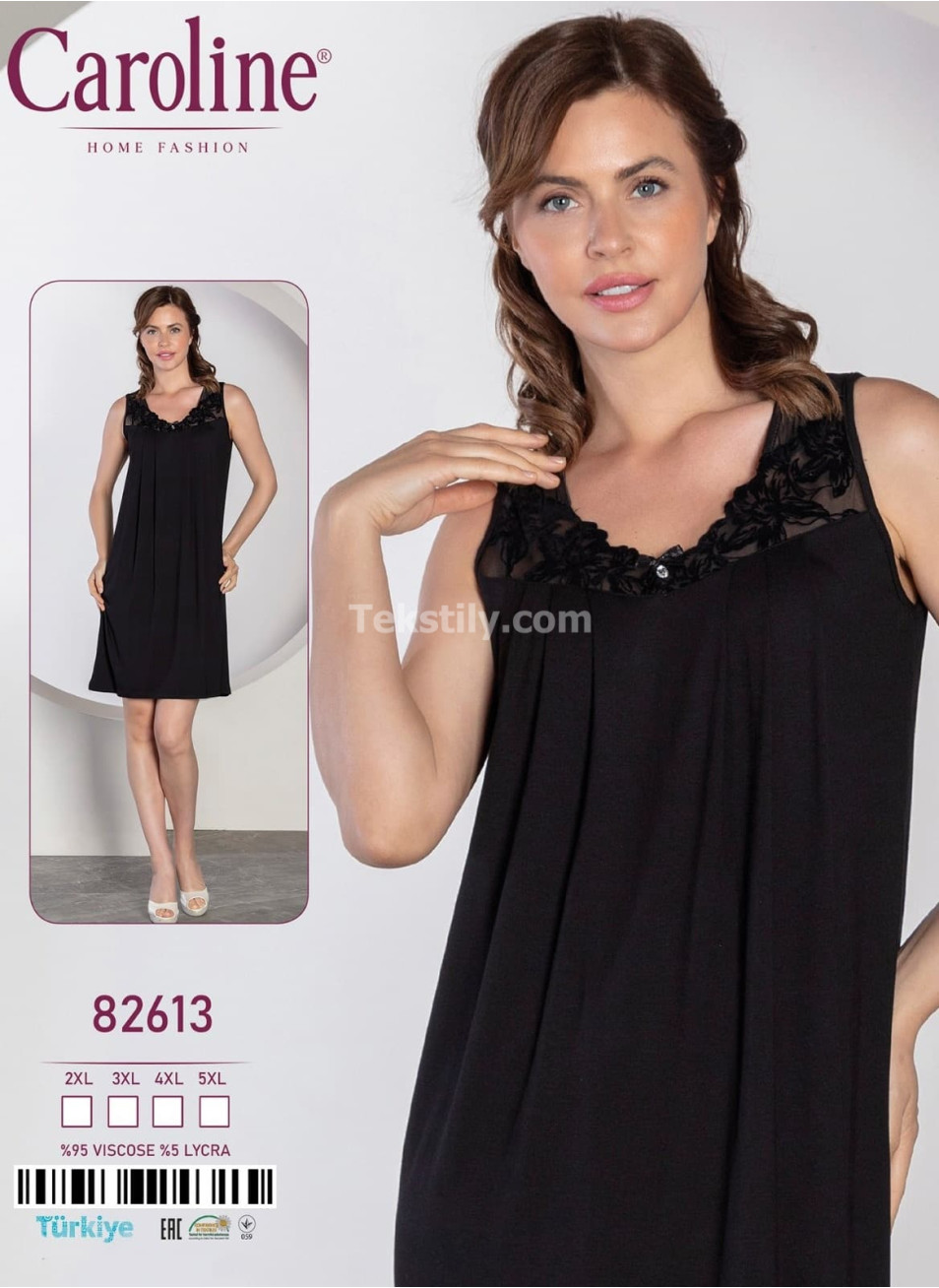 Женская Ночная Сорочка Caroline (2XL+3XL+4XL+5XL)