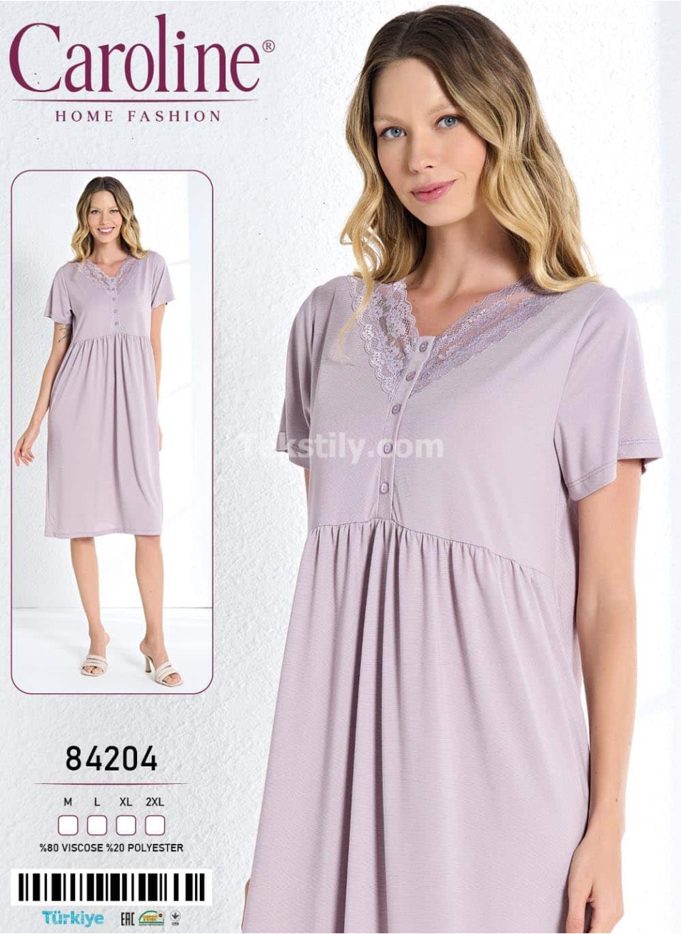 Женская Ночная Сорочка Caroline (M+L+XL+2XL)