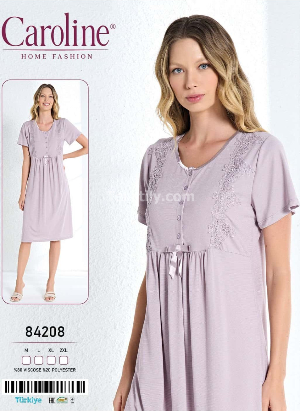 Женская Ночная Сорочка Caroline (M+L+XL+2XL)