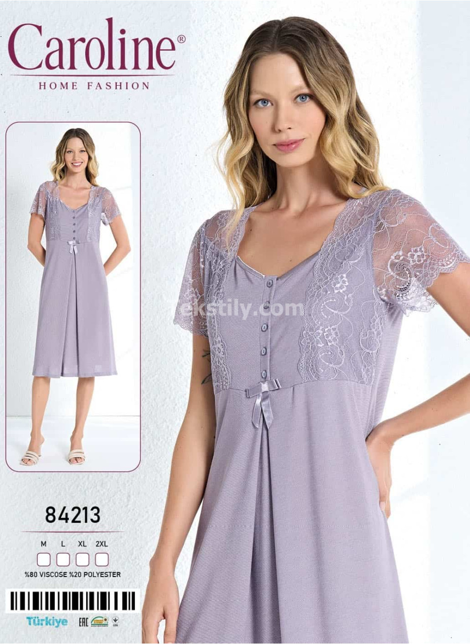 Женская Ночная Сорочка Caroline (M+L+XL+2XL)